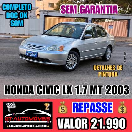 HONDA CIVIC 1.7 LX 16V GASOLINA 4P MANUAL HONDA CIVIC 1.7 LX 16V GASOLINA 4P MANUAL